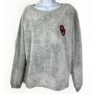 Boxercraft University Of Oklahoma OU Fuzzy Sherpa Fleece Pullover Sweatshirt SzM